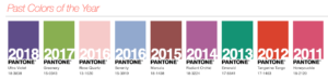 Pantone Past Colors of the Year 2011 to 2018