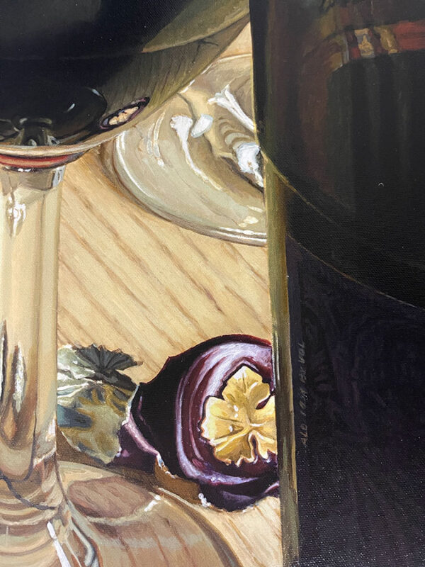 Realistic Wine Painting