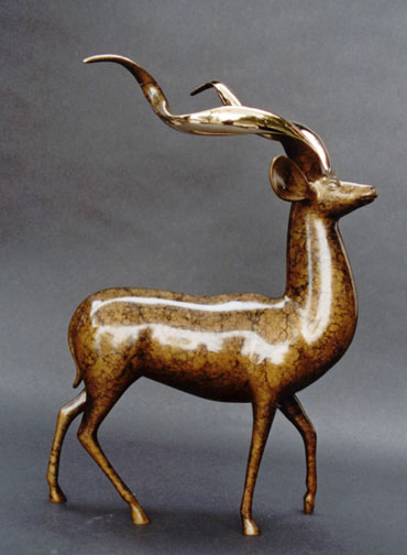 Standing Kudu Sculpture 417 by Loet Vanderveen at Art Leaders Gallery, voted “Michigan’s Best Fine Art Gallery” is located in the heart of West Bloomfield. This full service fine art gallery is the destination for all your art and custom picture framing needs. Our extensive inventory of art includes styles ranging from contemporary to traditional. The gallery represents international, national and emerging new talent as well as local Michigan artists.