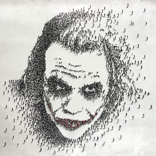 Why So Serious? by Craig Alan at Art Leaders Gallery. Populus series homage to Heath Ledger’s Joker in the Dark Night