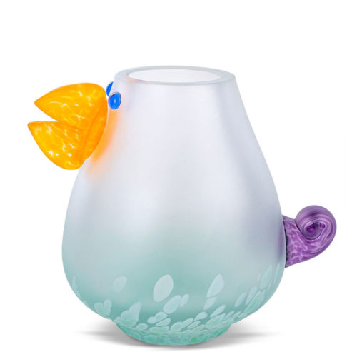 “Chicko” Glass Vase by Borowski Glass Studio at Art Leaders Gallery