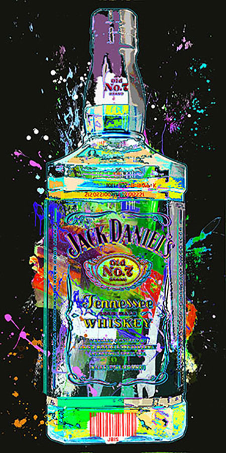 Contemporary Painting of Jack Daniels Bottle