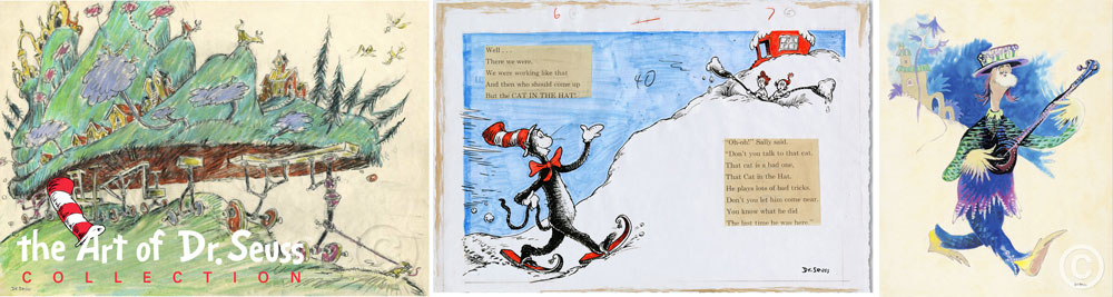 Dr Seuss gift guide banner, art leaders gallery holiday gift guide 